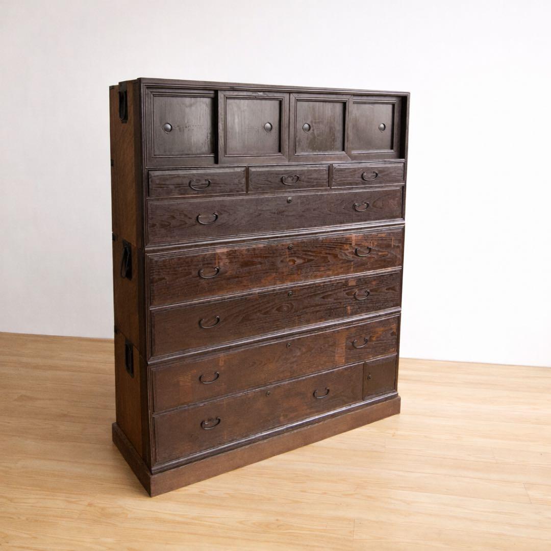 大型　和箪笥　高さ約159㎝　古道具　古家具　和家具　ビンテージ　アンティーク