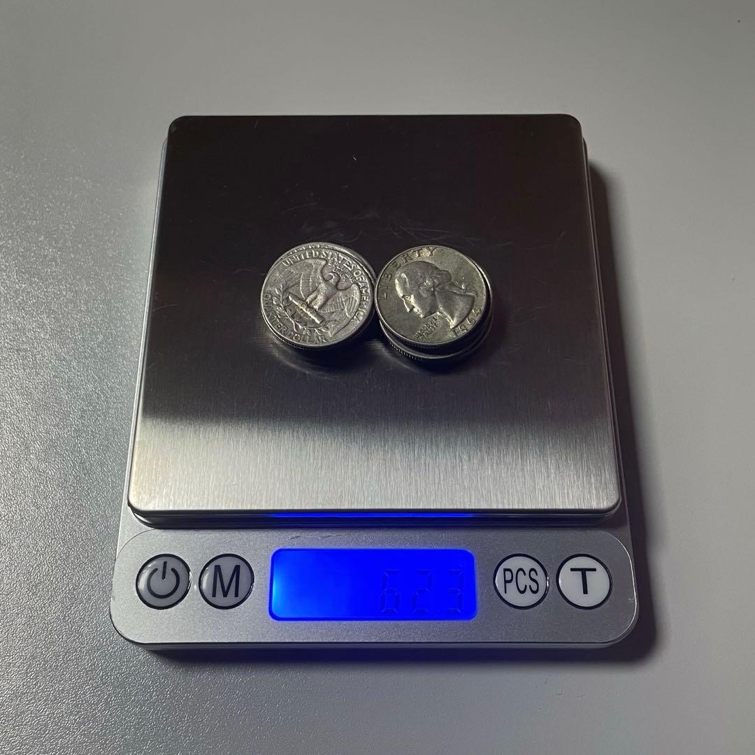 1964年以前のみ 銀製 ワシントンクォーターダラー 25セント硬貨 10枚