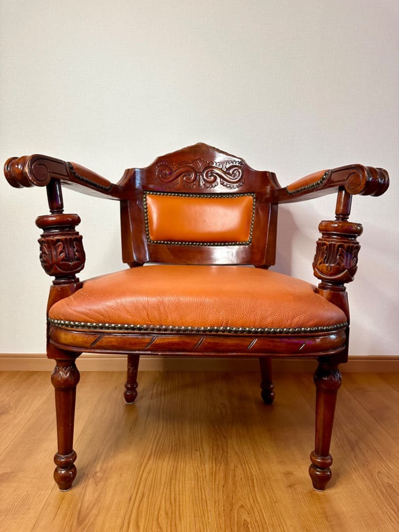 K*K様 イタリア製 レザー アームチェア②