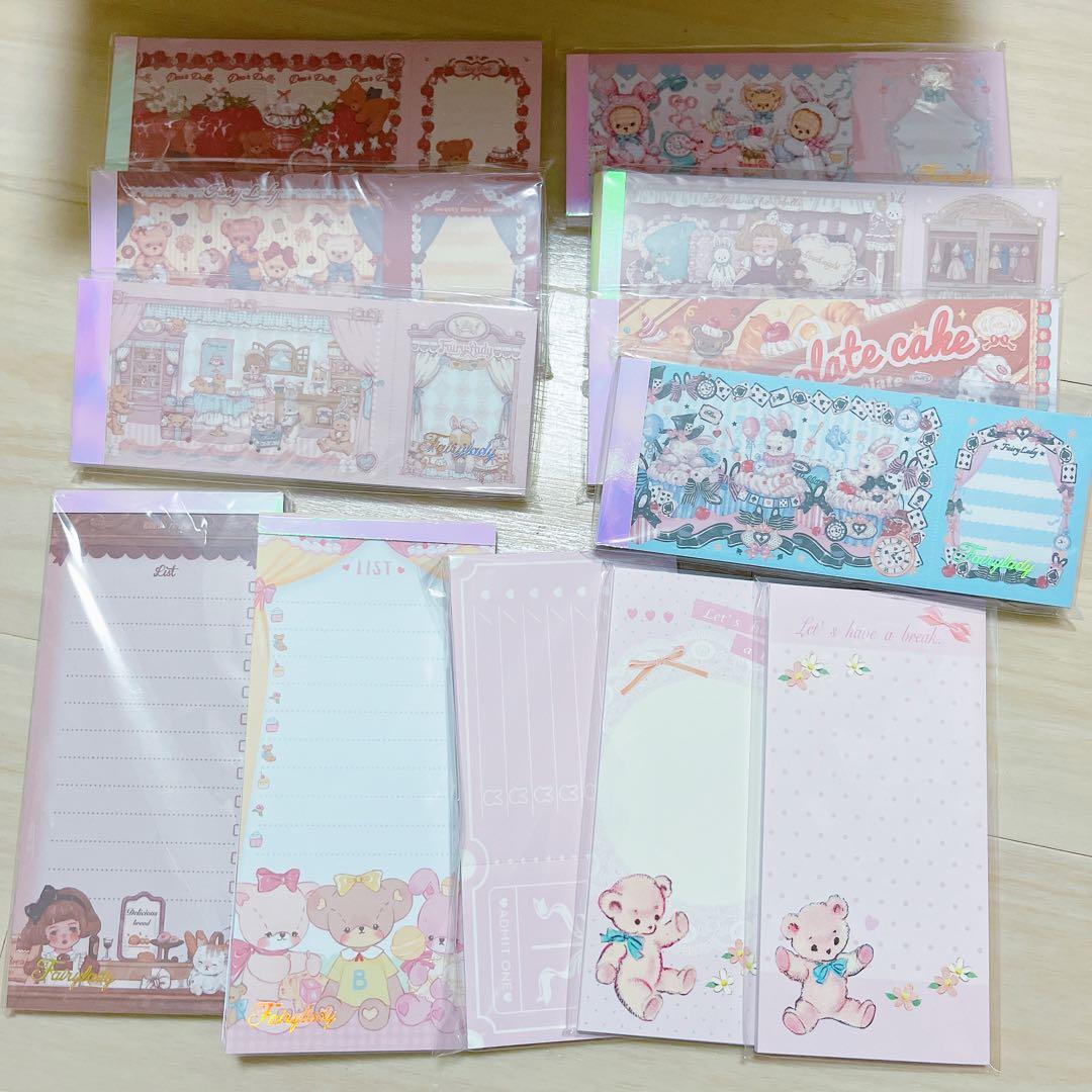 fairy lady まとめ売り　メモ　メモ帳　紙モノ　ダイカットメモ　大量