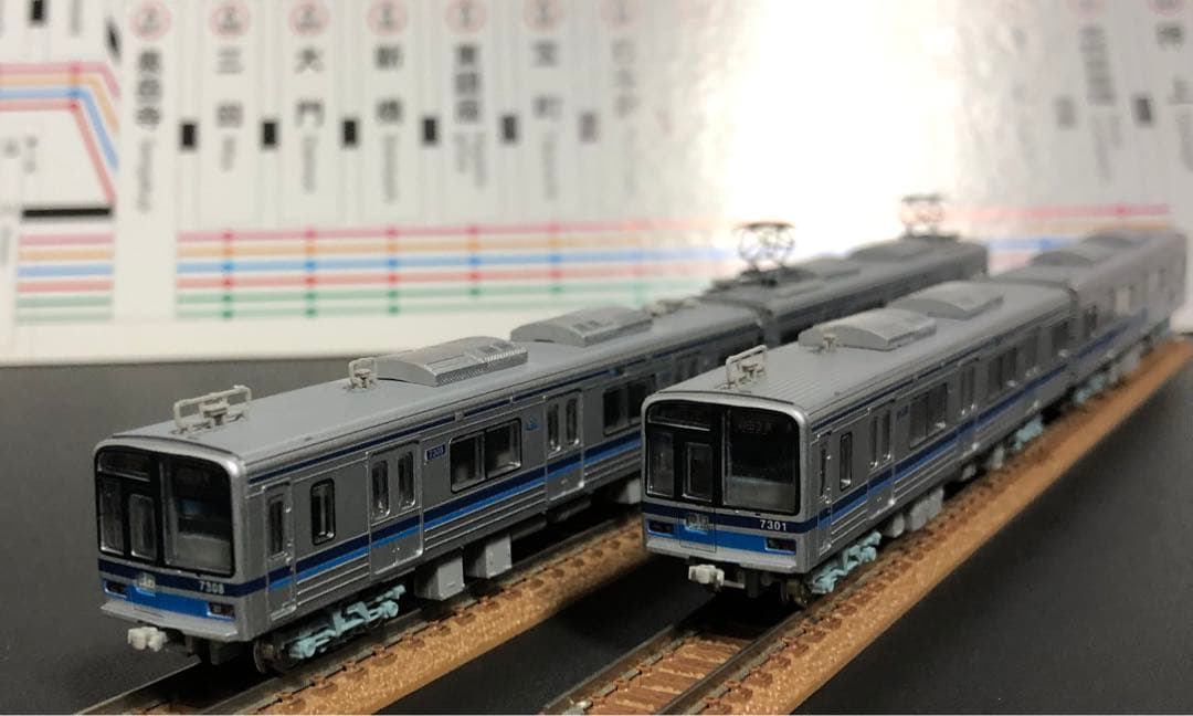 管理番号1609 北総7300形 Nゲージ塗装済キット素人組立品 4両