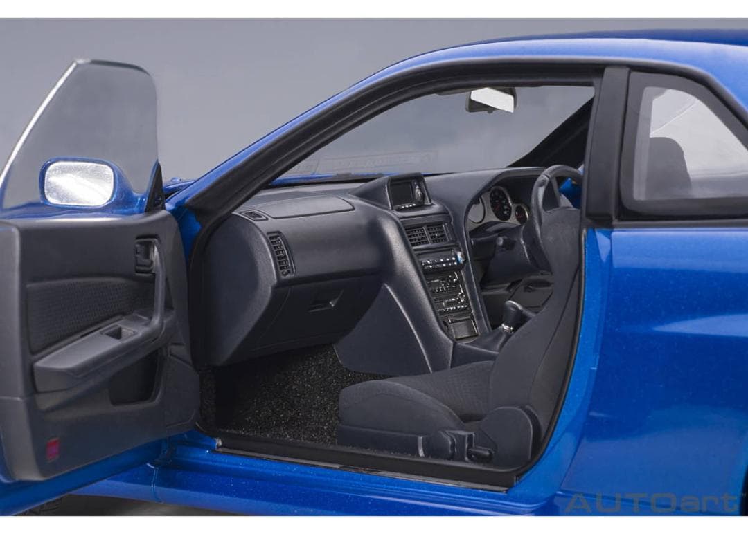 オートアート ニッサンスカイラインGT-R R34VスペックIIベイサイドブルー