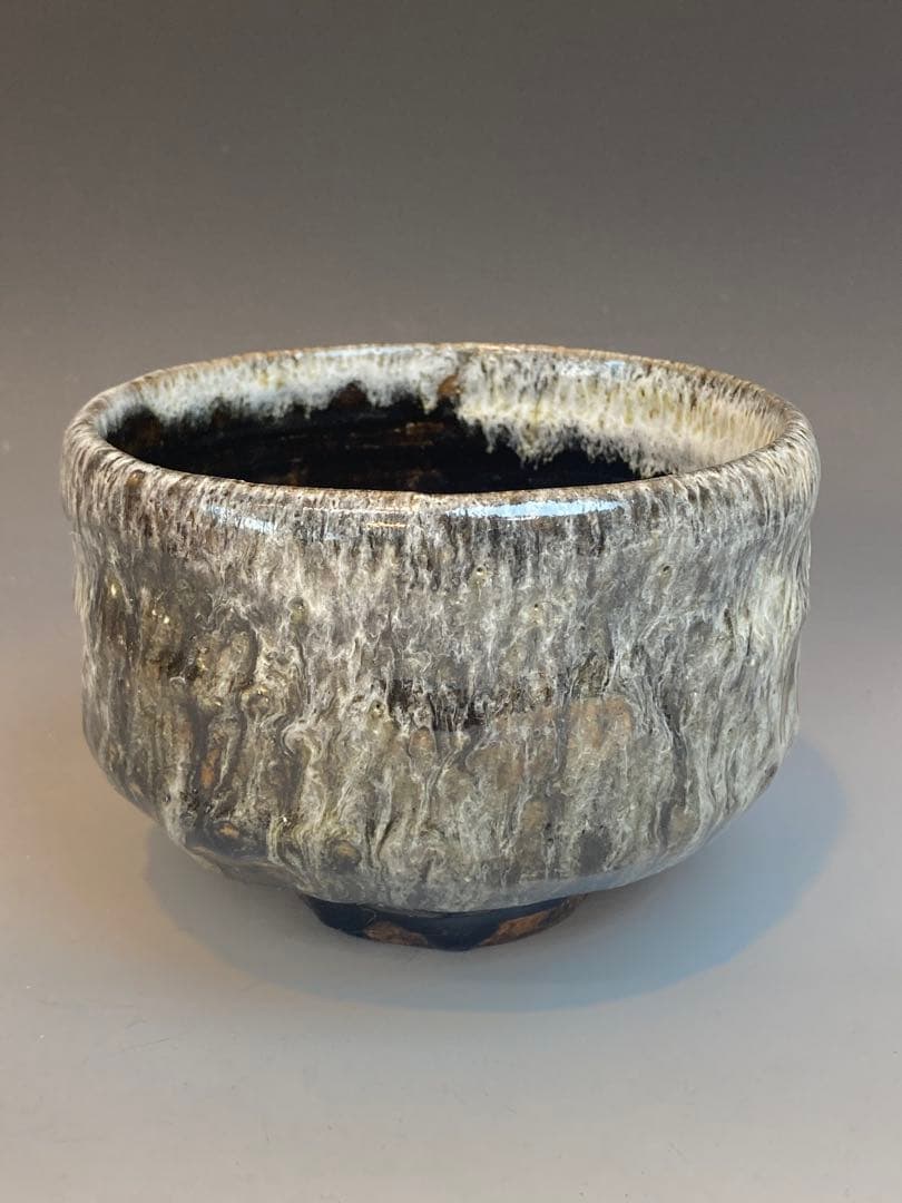 山根藤一 作 上神山焼茶碗 共箱 茶道具