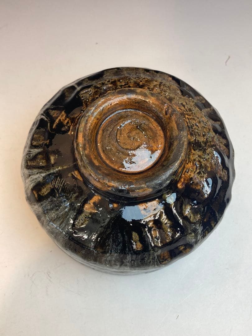 山根藤一 作 上神山焼茶碗 共箱 茶道具