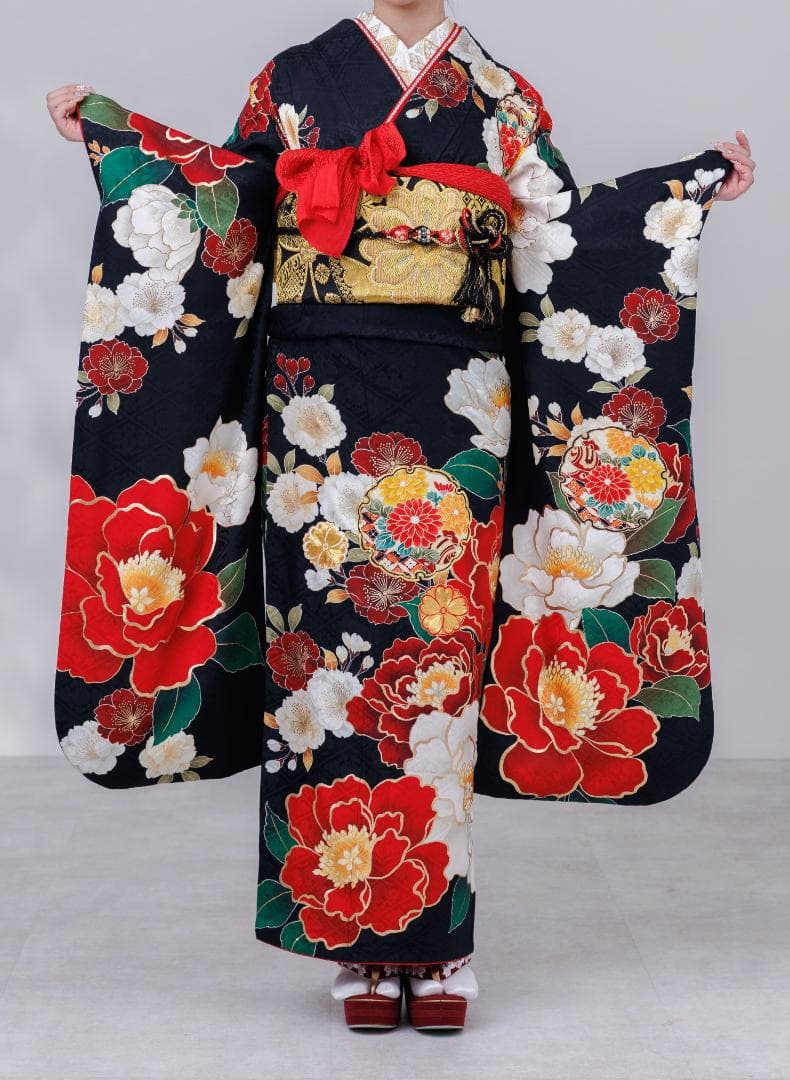 ≪美品≫正絹　振袖9点フルセット【806】【150cm~160cmの方用】