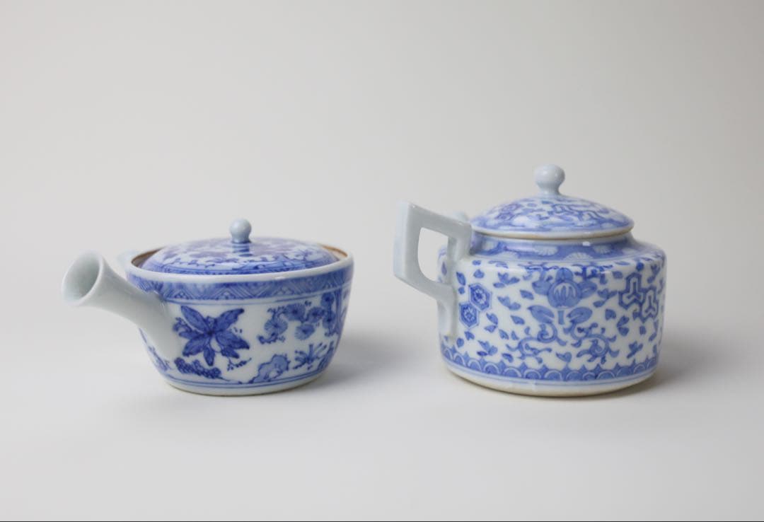 鳳樹軒文平造 染付 煎茶道具 茶道具急須 宝瓶 煎茶器 茶器 茶器セット 十二点