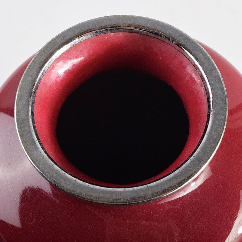 七宝焼　田村七宝工芸　カトレア文　花瓶　共箱　V　R9421