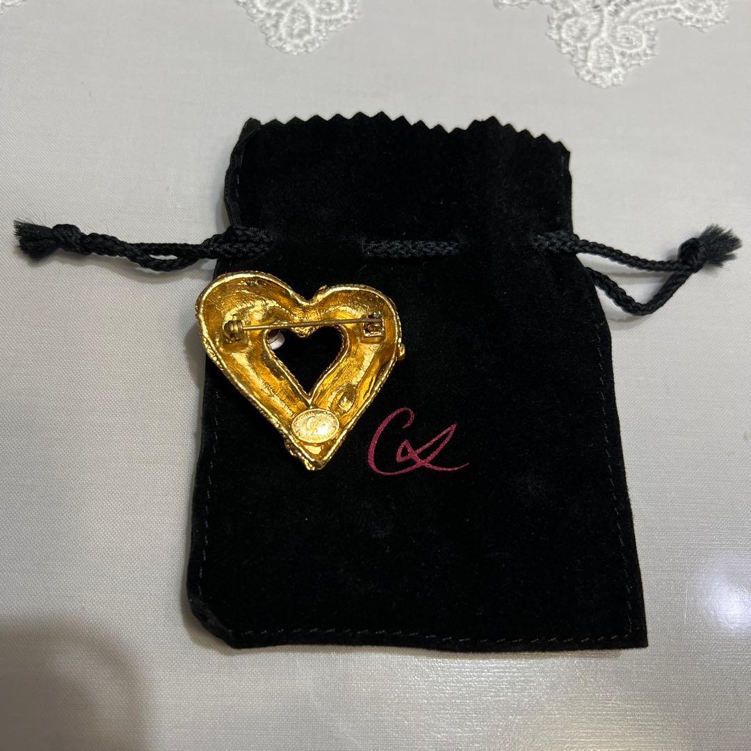 CHRISTIAN LACROIX ヴィンテージ ブローチ ハート