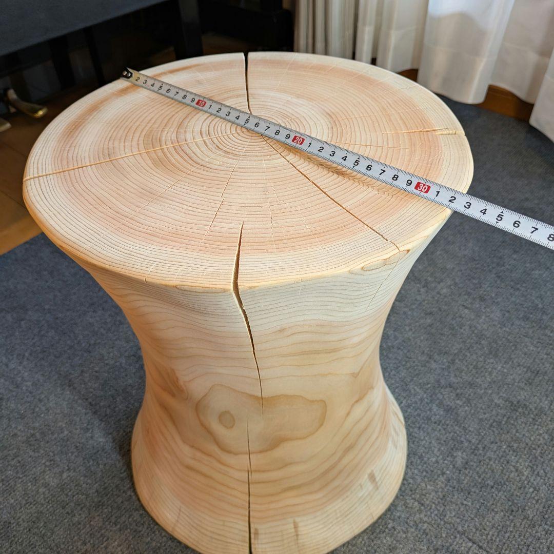 檜　丸太　椅子　スツール　テーブル　高さ約40.5㎝