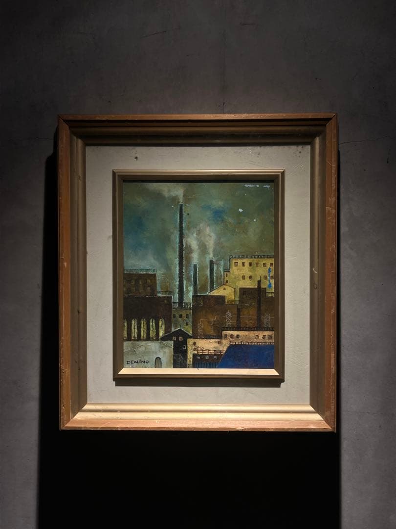 井上伝【風景画】肉筆油彩画　直筆サインあり