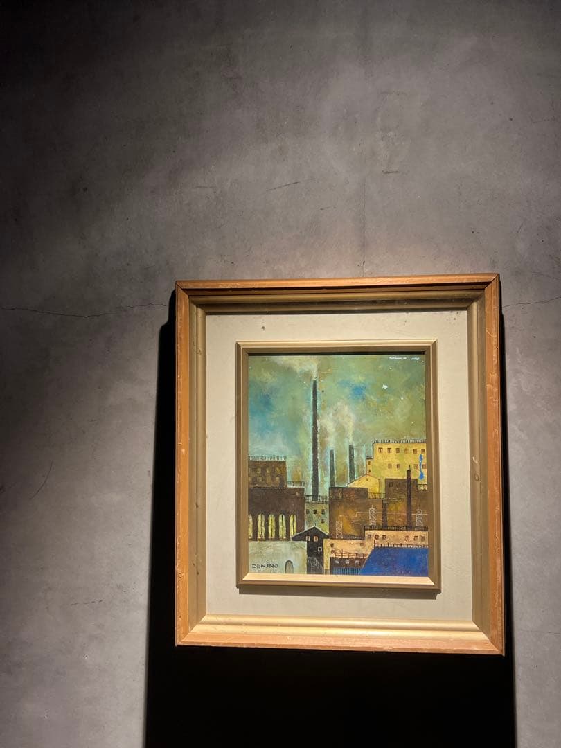 井上伝【風景画】肉筆油彩画　直筆サインあり