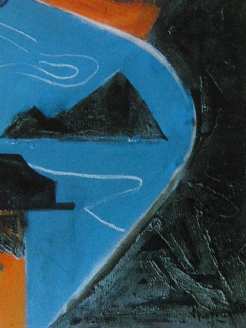 島田章三、磯遊び、希少な画集より、新品高級額・額装付