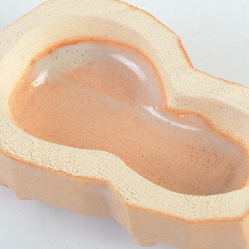 茶道具　萩焼　泥華窯造　坂田泥華　花香合　共箱　V　9729