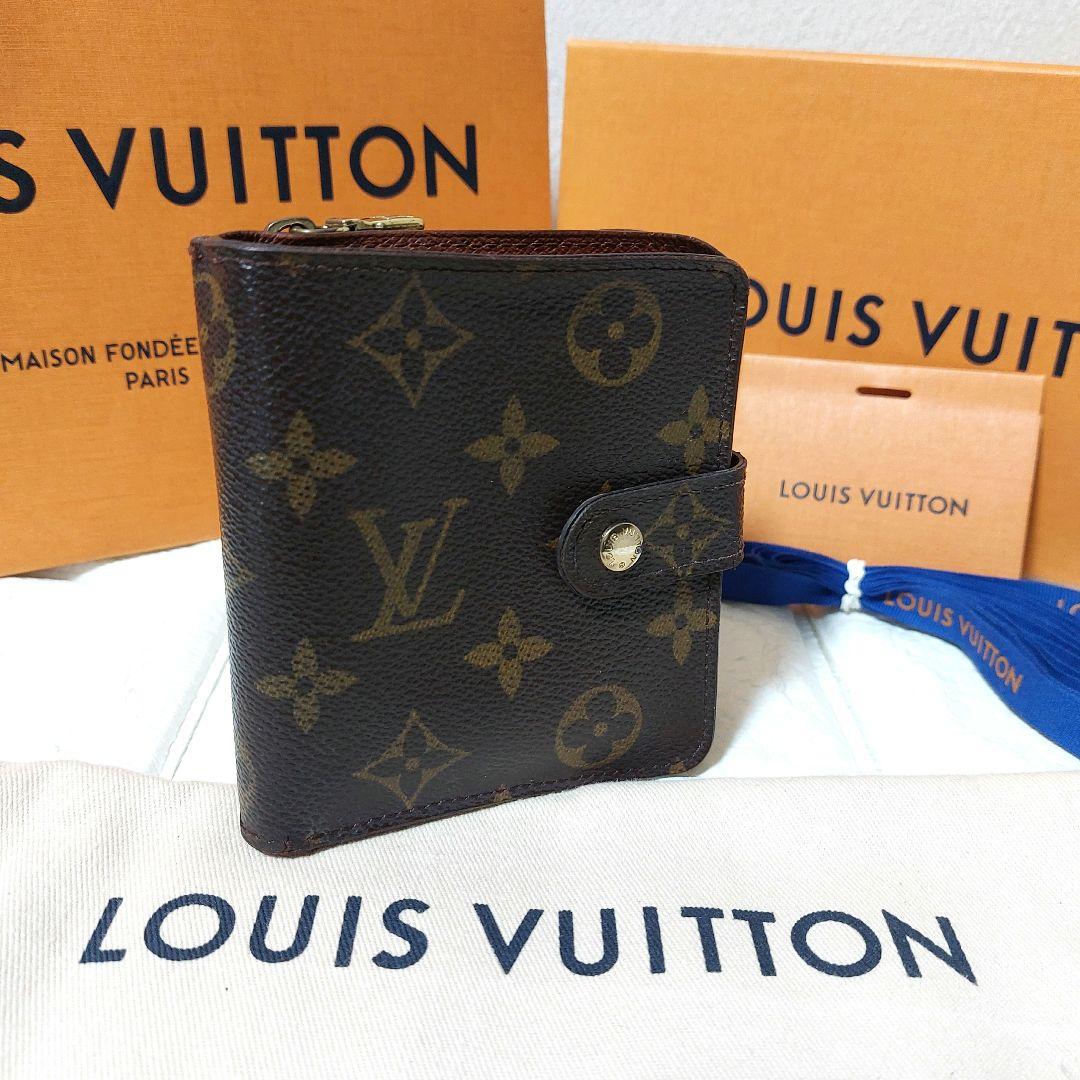 Louis Vuitton ルイヴィトン モノグラム コンパクトジップ二つ折財布