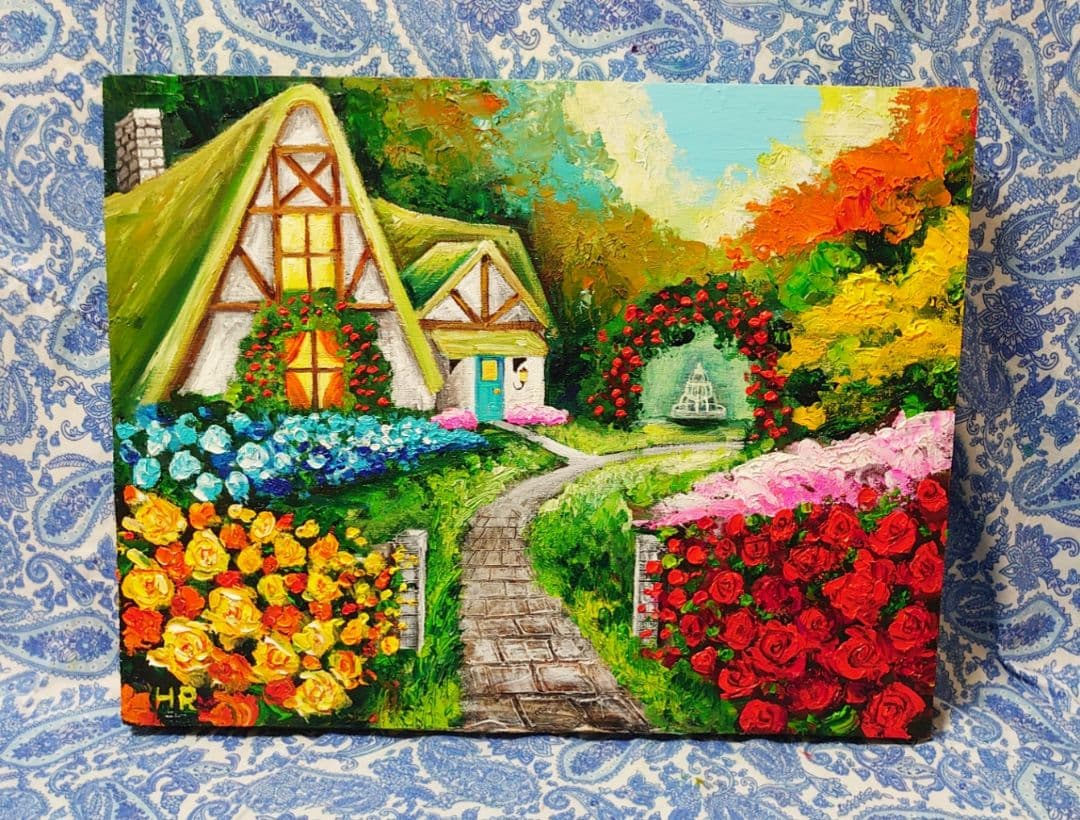 油絵 絵画 【メルヘンの国】