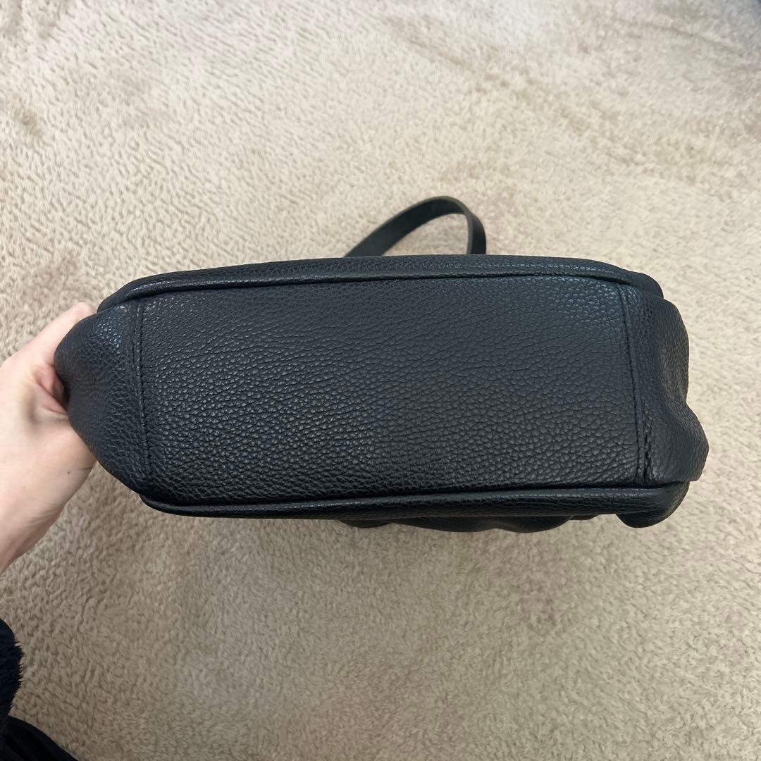 Ense アンサ　ジッパー付き レザー トートバッグ ミニ