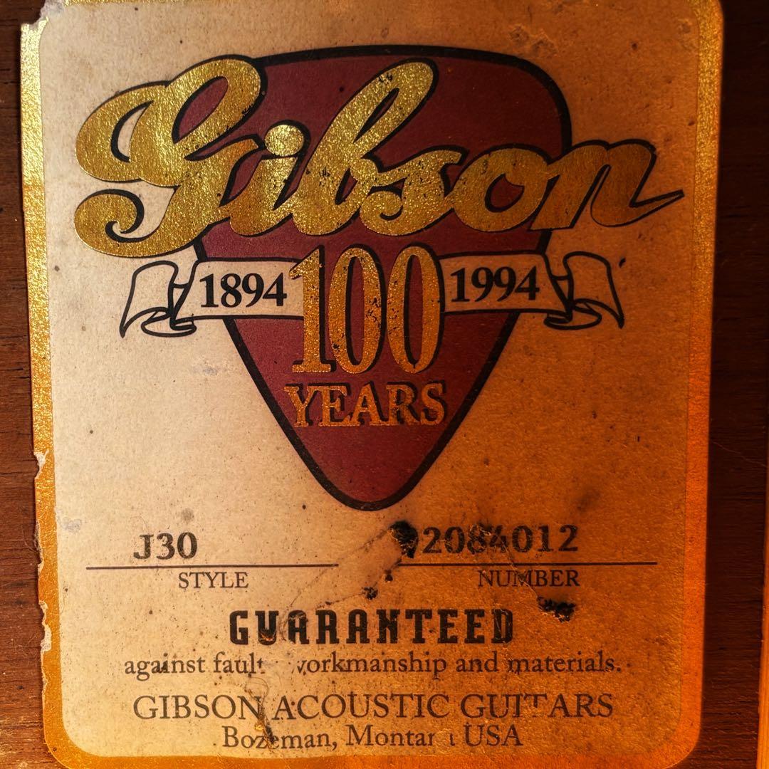 2*o様 Gibson J-30 100周年記念モデル [お買い得!?]