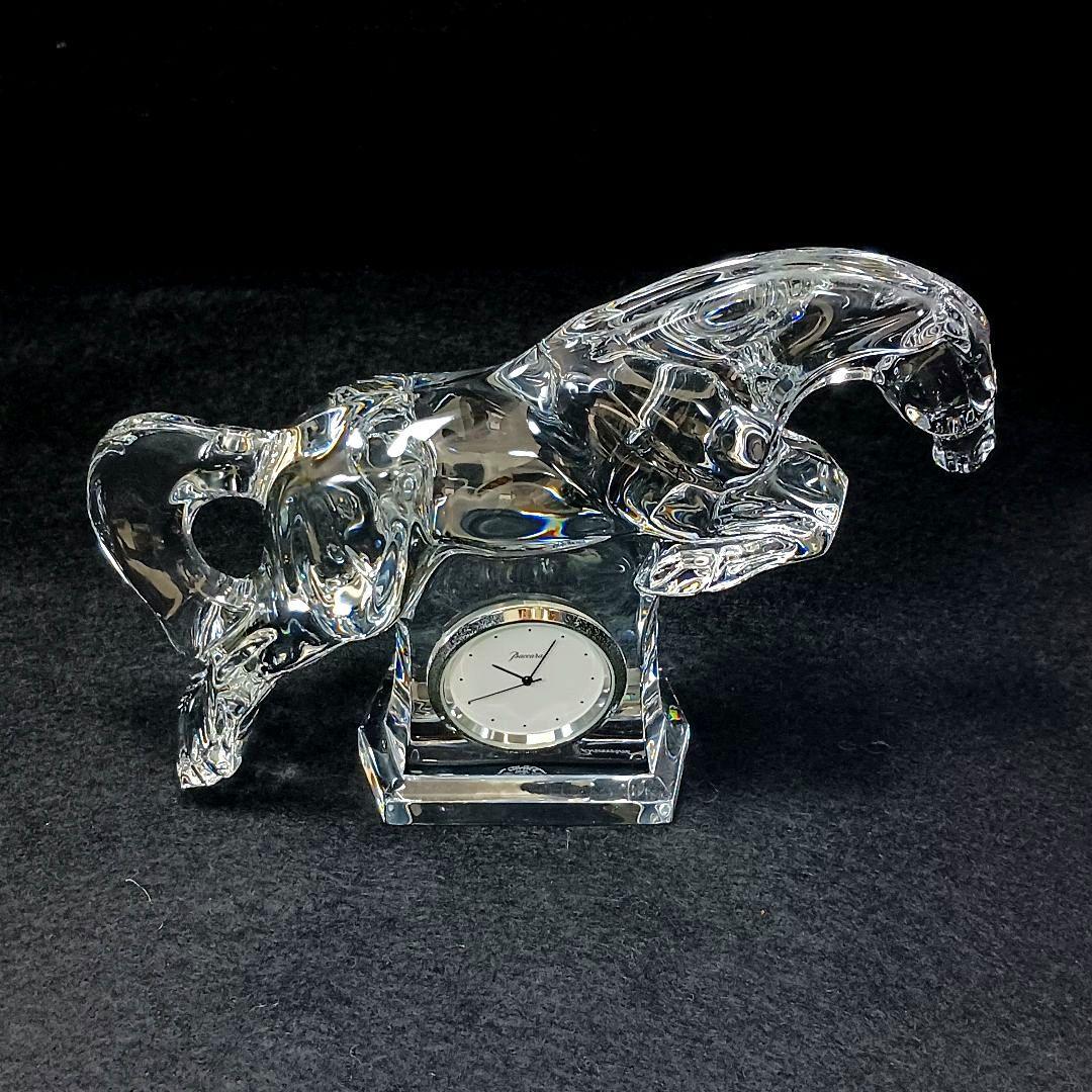Y2799-1 バカラ ジャンピングホース 馬 置時計 横16㎝