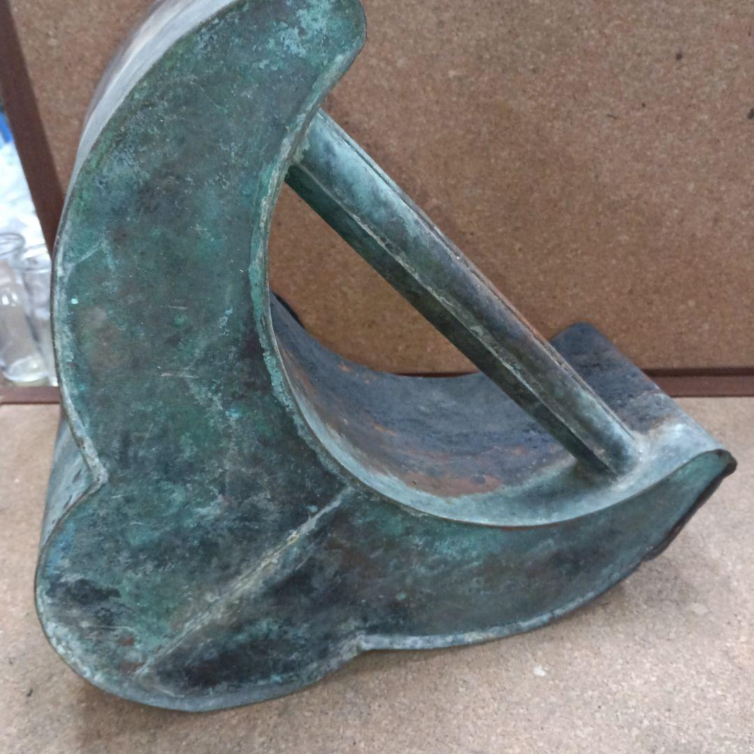 4483）燗銅壺（かんどうこ）丸型火鉢用　大型　現状漏れあり