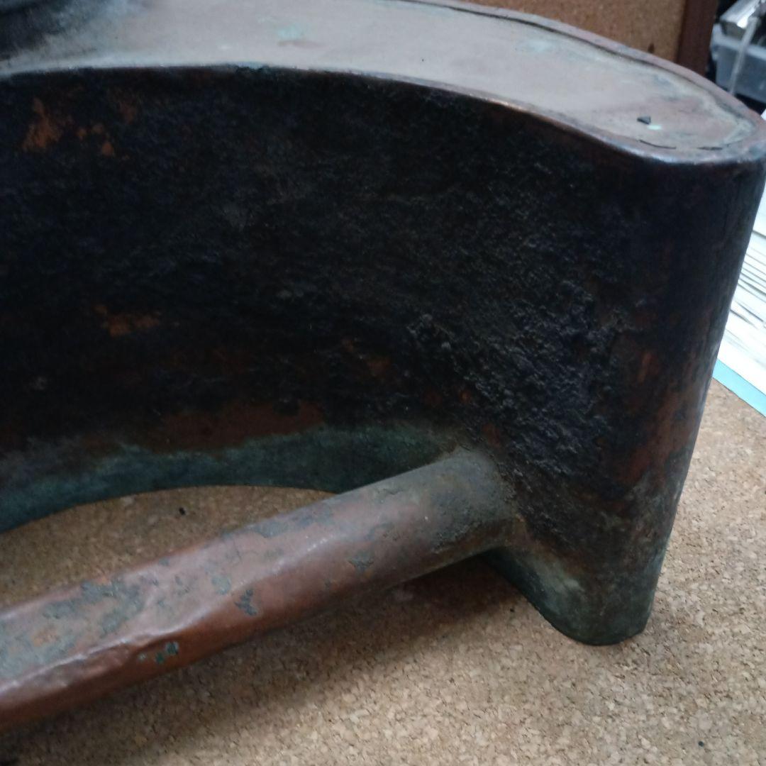 4483）燗銅壺（かんどうこ）丸型火鉢用　大型　現状漏れあり