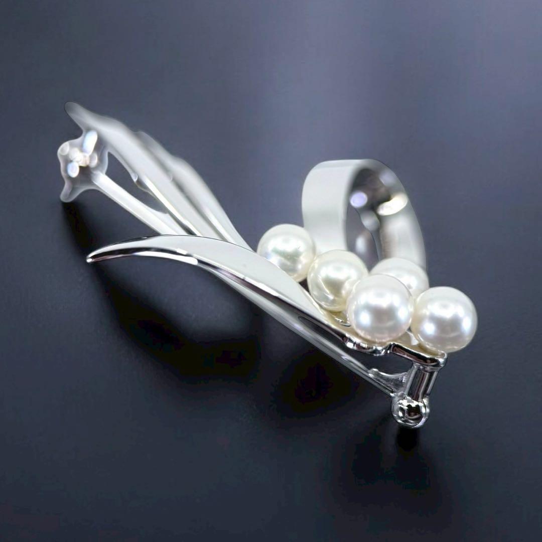 【未使用保管品】ミキモト アコヤ　本真珠　パール　ブローチ　コサージュ