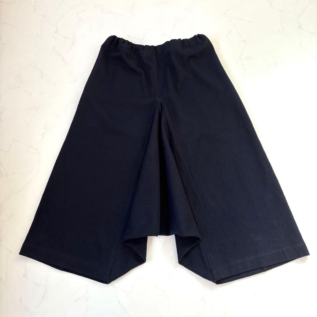 アーツアンドサイエンス サルエルパンツ メルトンウール 縮絨 日本製 ネイビー