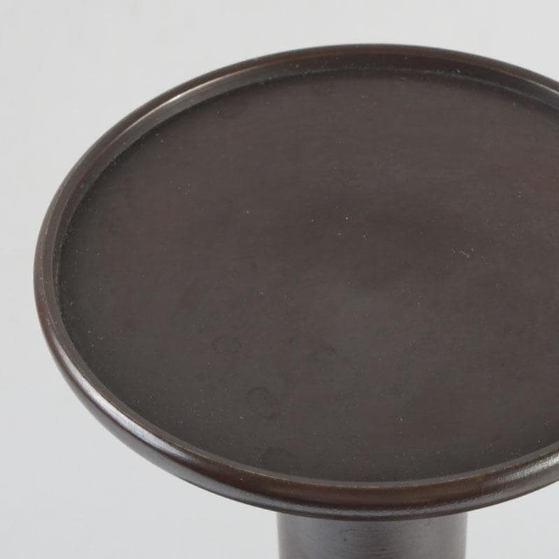 spring　八尾祥栄作　鋳銅　桔梗形　一文字　花入　共箱　C　9390