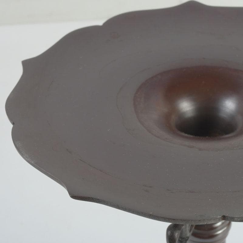 spring　八尾祥栄作　鋳銅　桔梗形　一文字　花入　共箱　C　9390