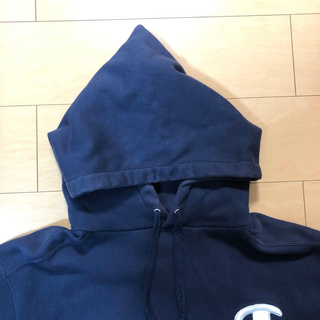 Champion ネイビー パーカー　スーパーフーディー