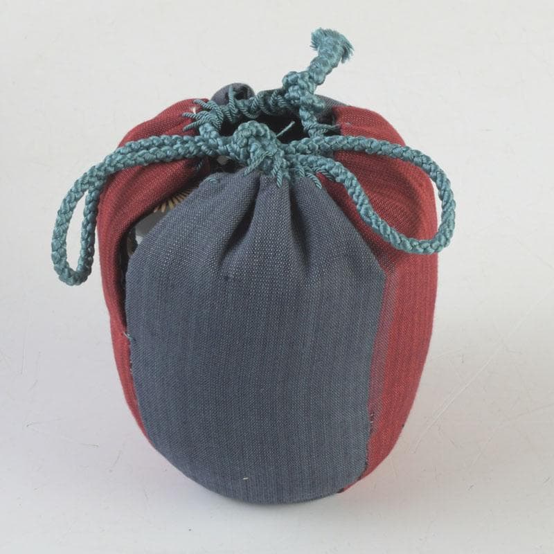 茶道具　山中塗　道場宗廣作　唐松文　一閑　大棗　仕覆付　共箱　V　9545