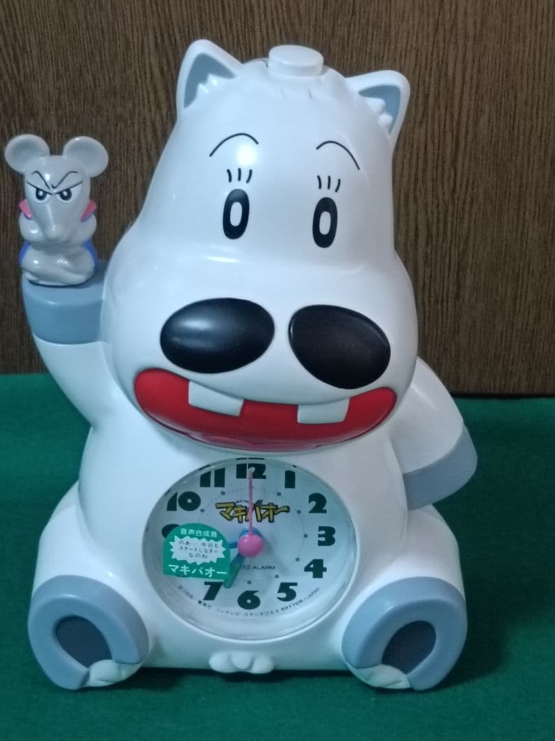 【新品・未使用】リズム時計工業　みどりのマキバオー　目覚まし時計　②