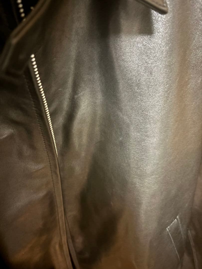 ジャケット・アウター ssstein LAMBS LEATHER LIGHT ZIP JACKET