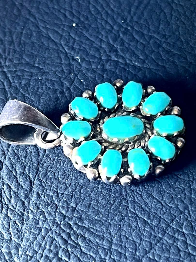 silver925 インディアンジュエリー ターコイズ ペンダント トップ