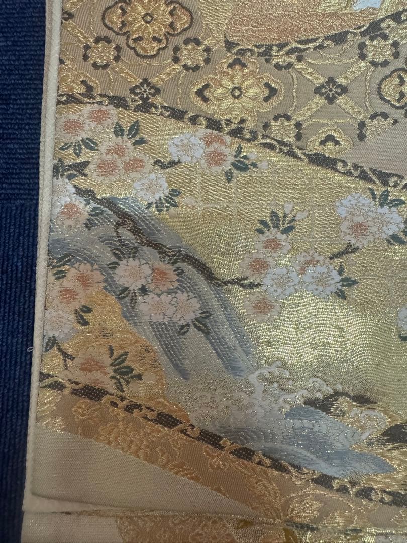 2688袋帯 古代彫金紋 西陣織 金糸　高級上質上品　約440cm 未使用