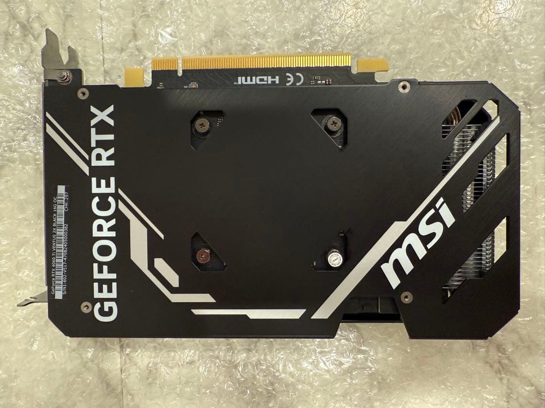 グラフィックボード・グラボ・ビデオカード MSI GeForce RTX 4060 Ti VENTUS 2X 16 GB