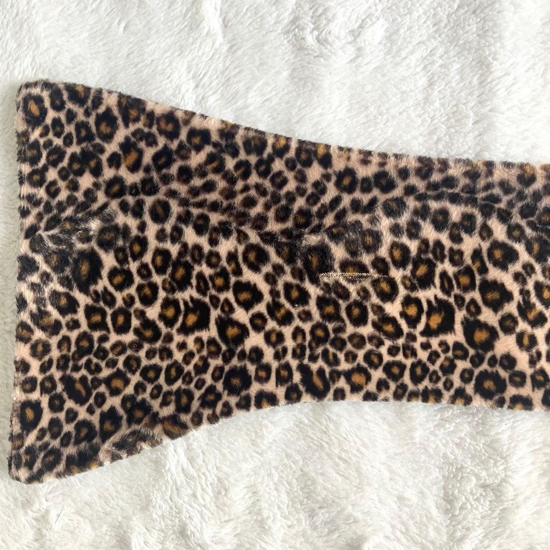 クリスチャンディオール CD金ボタン レオパード エコファーマフラー イタリア製