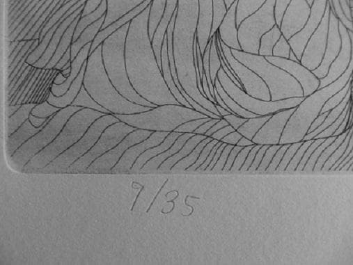 城景都　エッチング　エディションナンバー９/３５　鉛筆サインあり