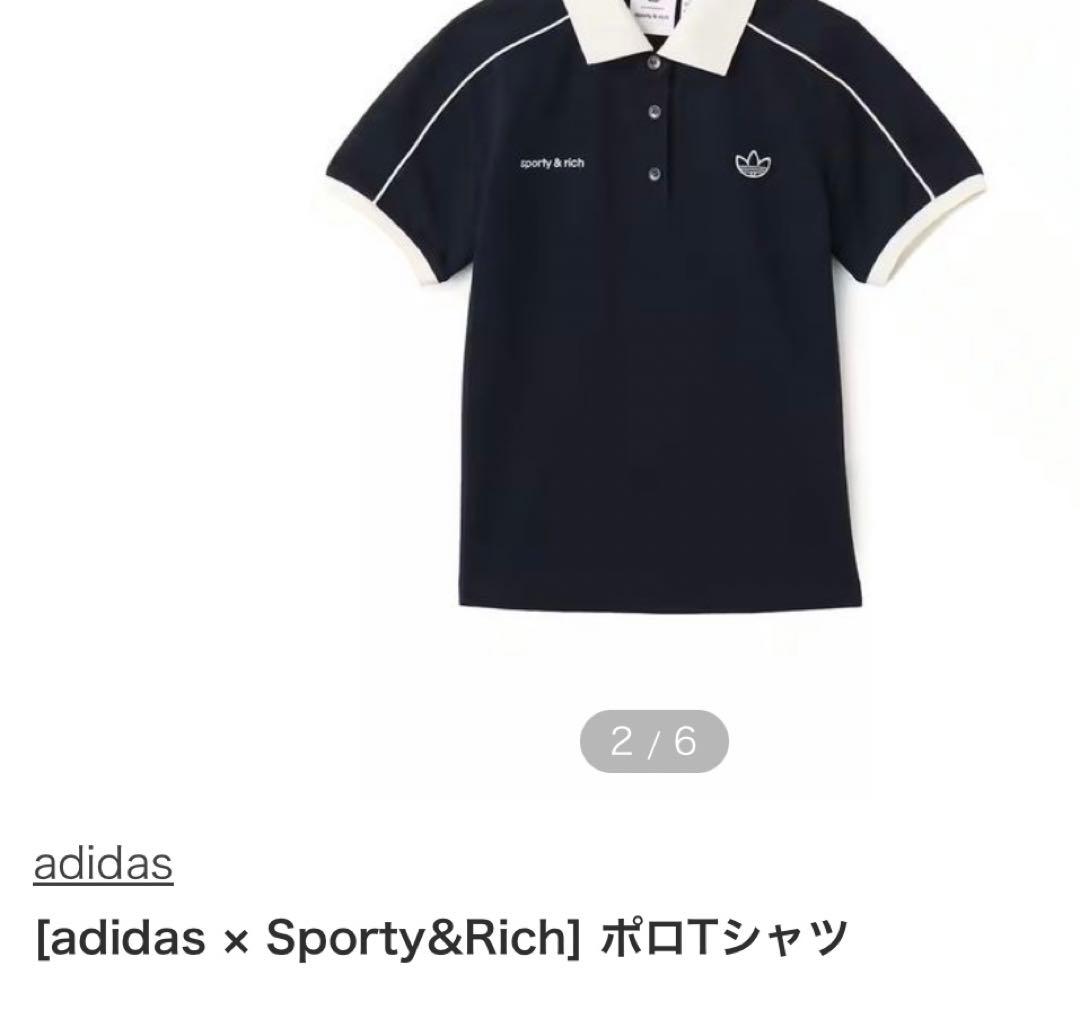 adidas✖️sporty＆richコラボポロシャツ　新品未使用　M