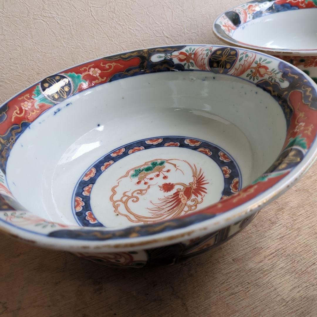 骨董 伊万里 鉢 大中小 ３つ 色絵 染錦 金彩 器 盛り鉢 美品 アンティーク
