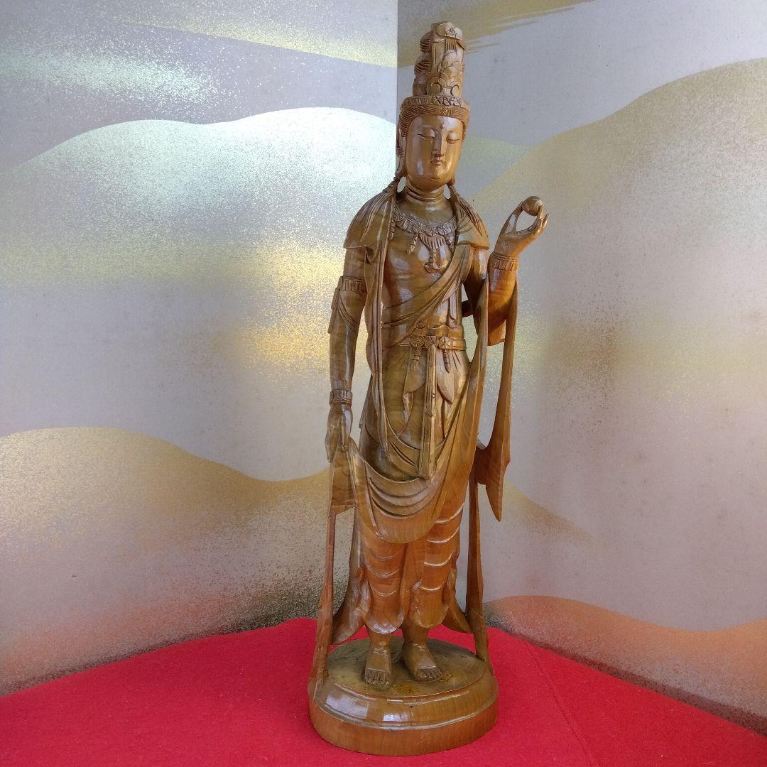 宝珠観音菩薩像　仏師63cm