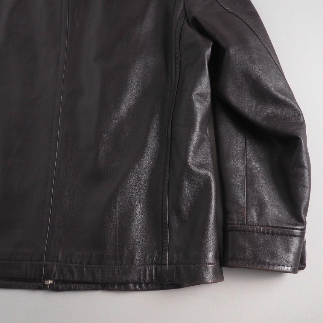 ラルフローレン　羊皮　レザージャケット　ダークブラウン　美品