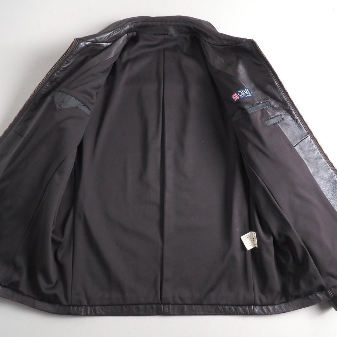 ラルフローレン　羊皮　レザージャケット　ダークブラウン　美品