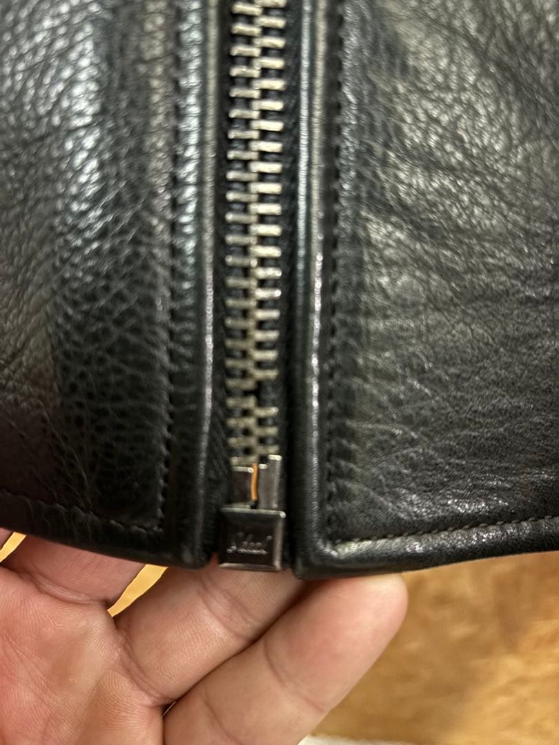 coach コーチブラックレザーシングルライダースジャケット牛革