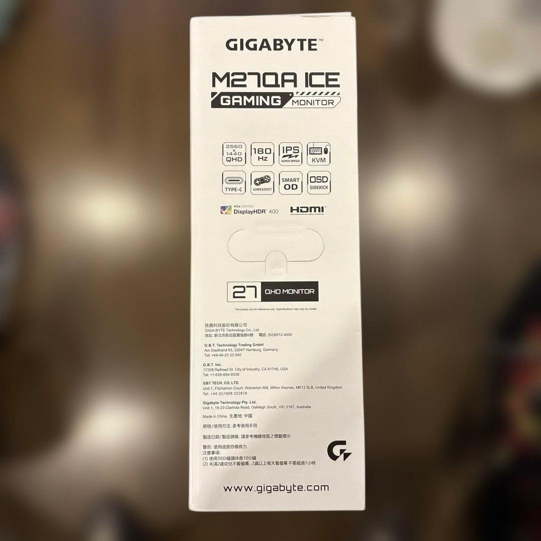 新品未開封GIGABYTE M270A ICE ゲーミングモニター 27インチ