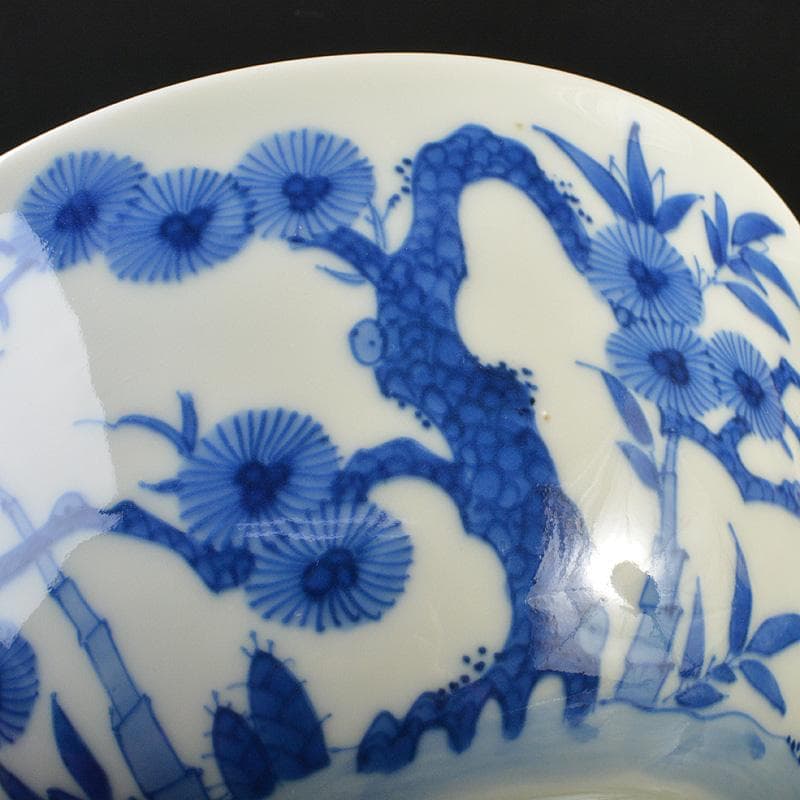 中国　青花　松竹梅文鉢　C　R7333