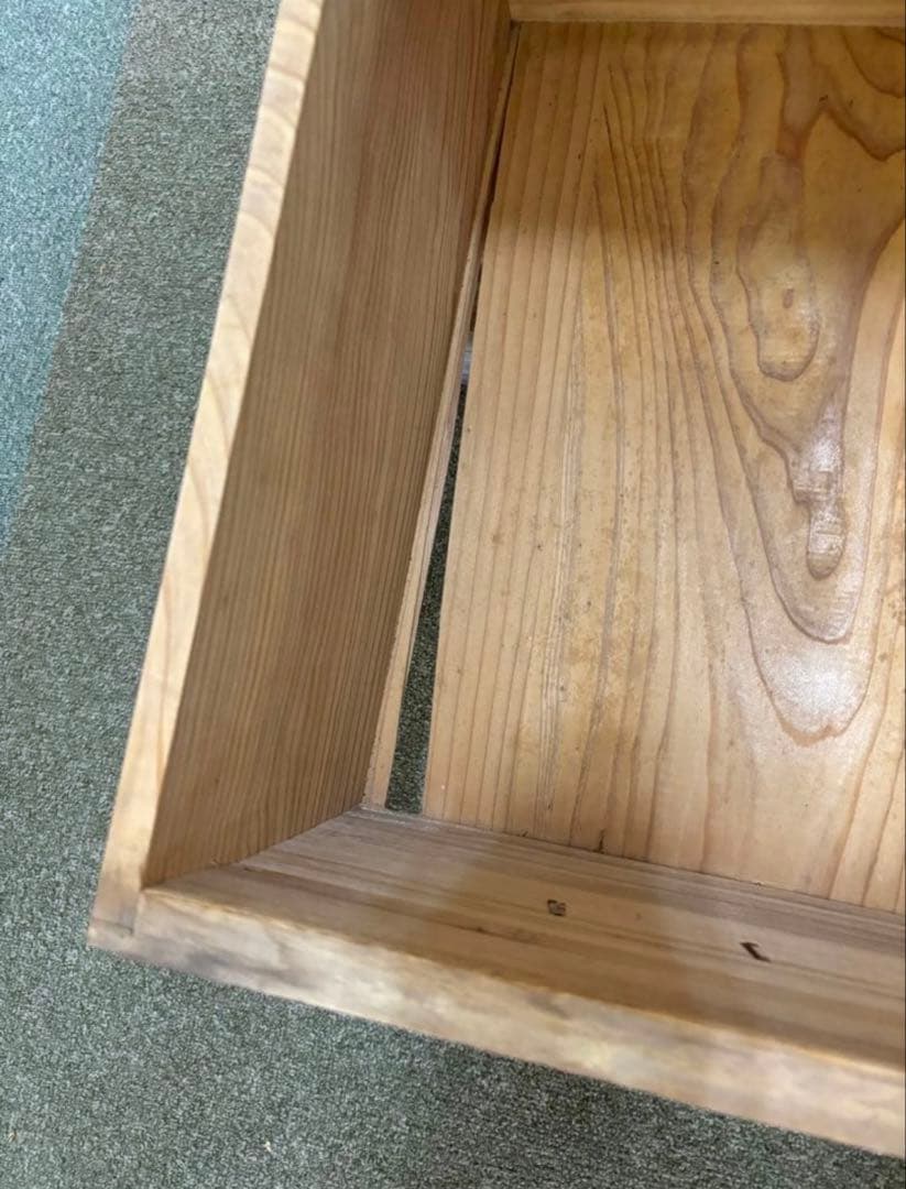 昭和レトロヴィンテージ家具　当時物　古道具　3つ重ね　総桐タンス　焼桐箪笥