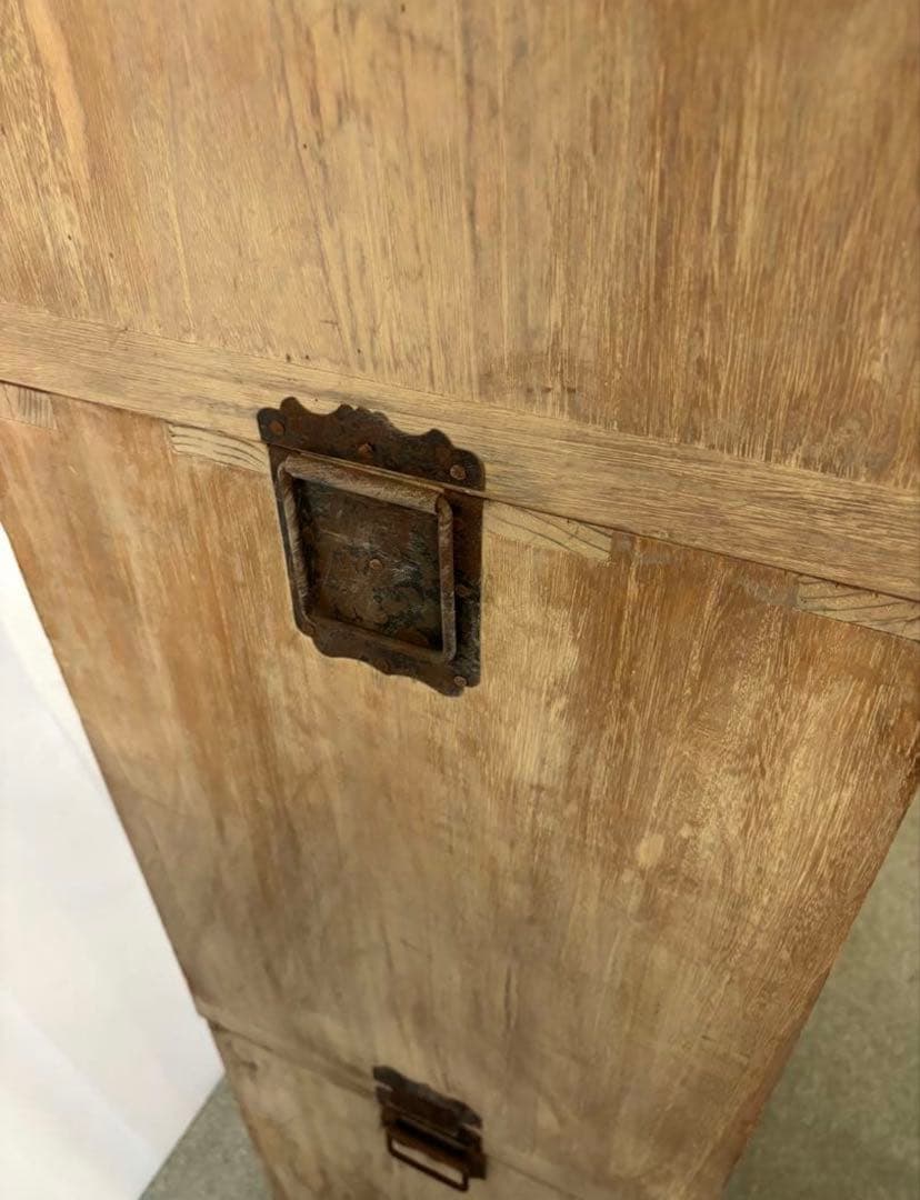 昭和レトロヴィンテージ家具　当時物　古道具　3つ重ね　総桐タンス　焼桐箪笥