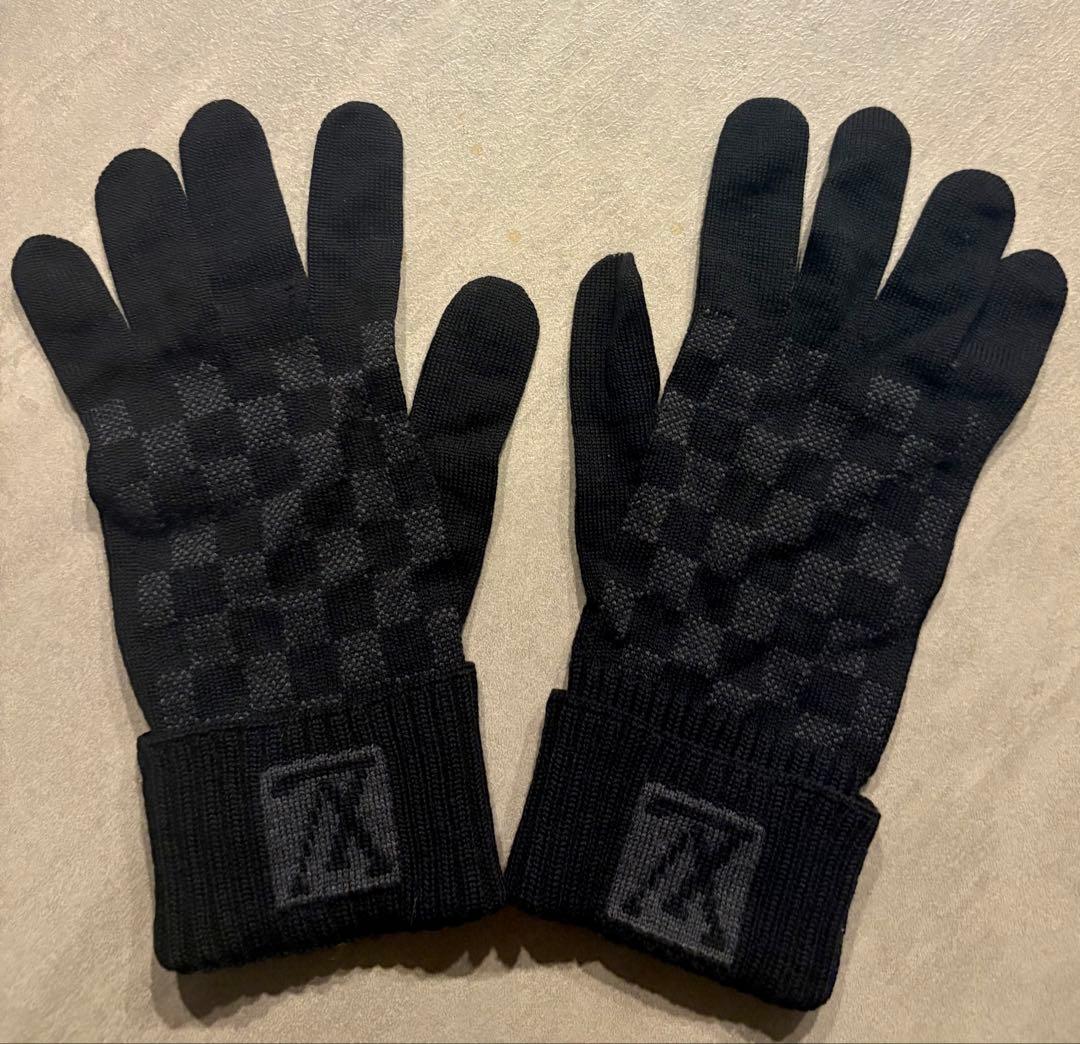 Louis Vuitton ブラック チェック手袋