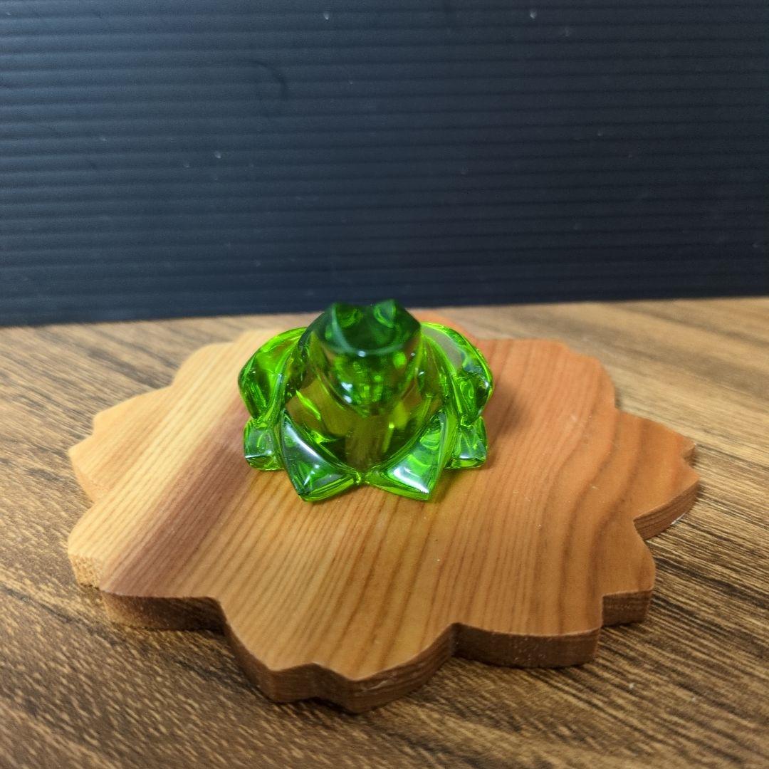 Baccarat バカラ 蛙 グリーンカエルフィギュリンクリスタル オブジェ