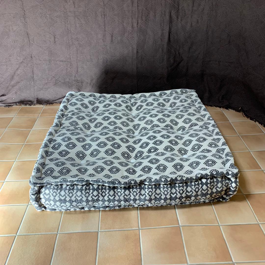 【美品】アデペシュ ブロックマルチソファ オットマン ホワイト